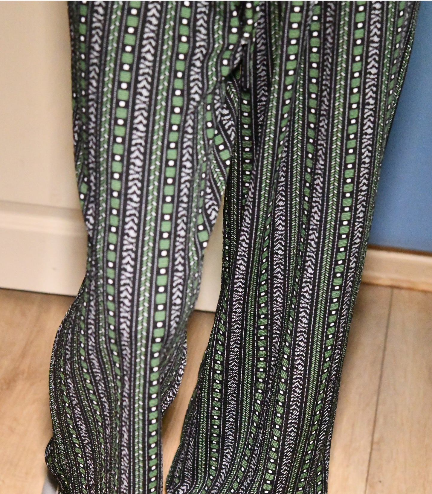 Baggy Pants One Size Unisex Harem Yoga Loose Pants Asia Thai Green - One Size