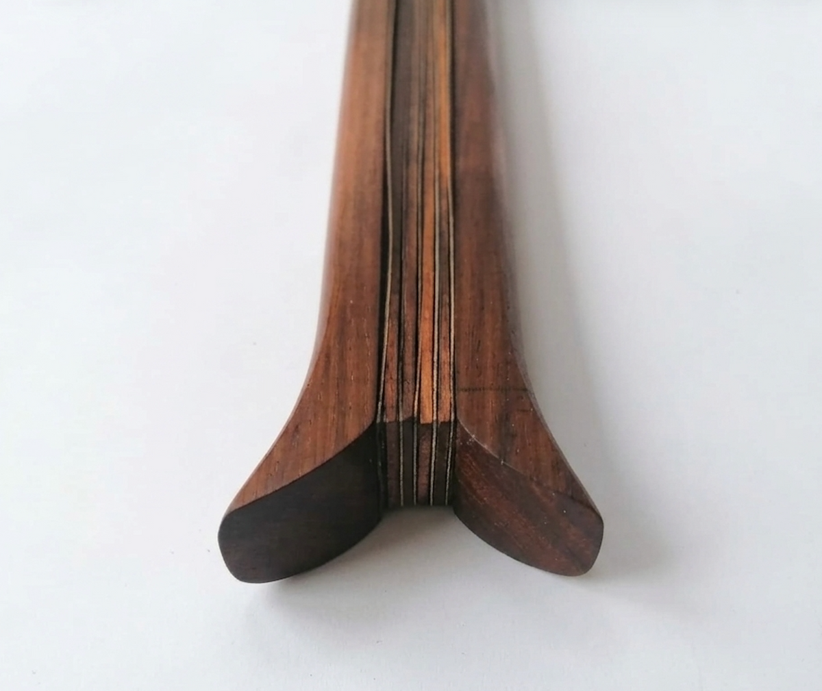 Authentic Thai Krap Phuang Clapper - Siamese Rosewood & Brass Percussion Fan Instrument